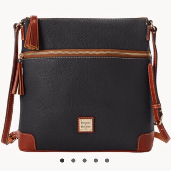 Dooney & Bourke Pebble Grain Large Tassel Crossbody, black 🖤 - Picture 10 of 12
